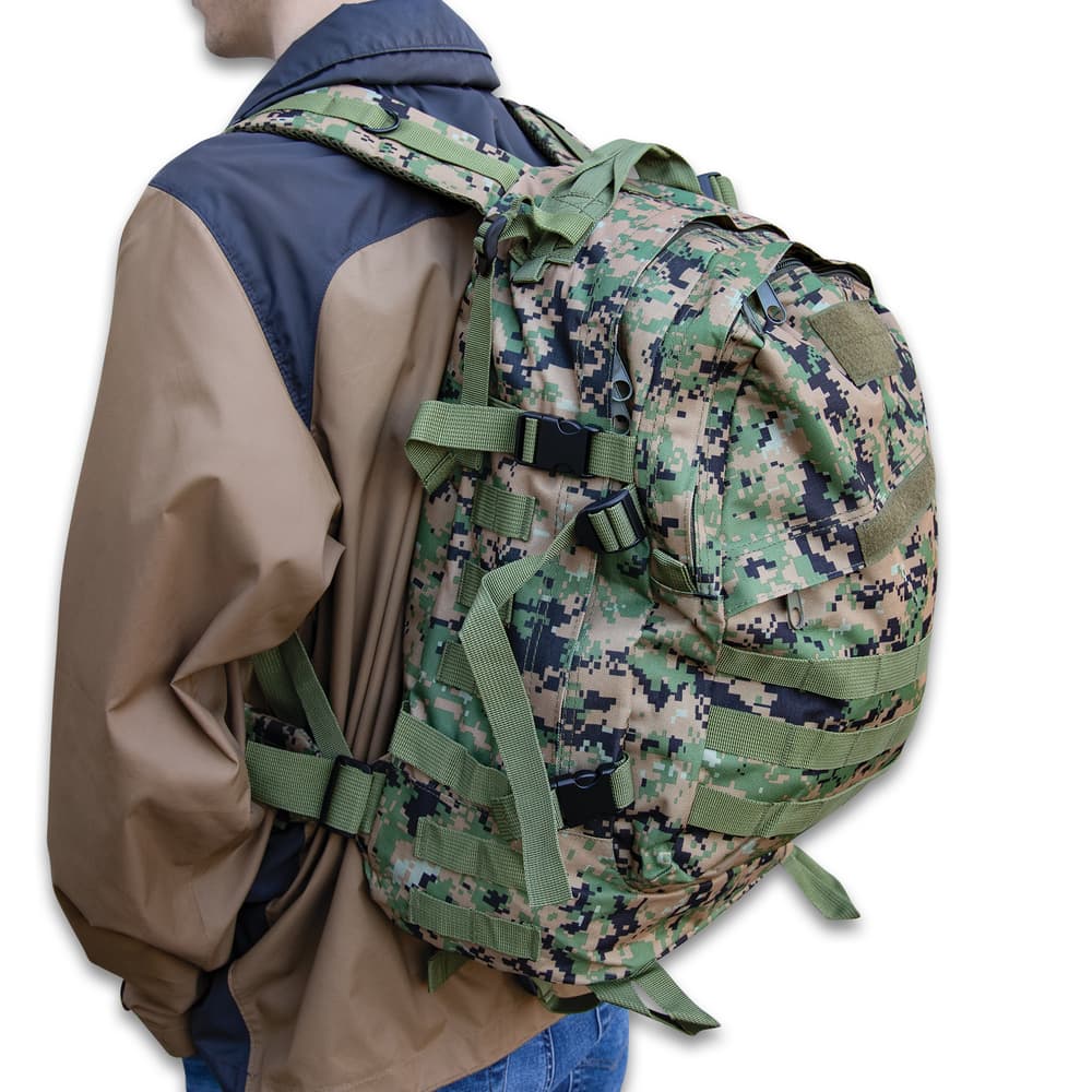 Full image of a person wearing the All-Purpose Backpack. image number 1